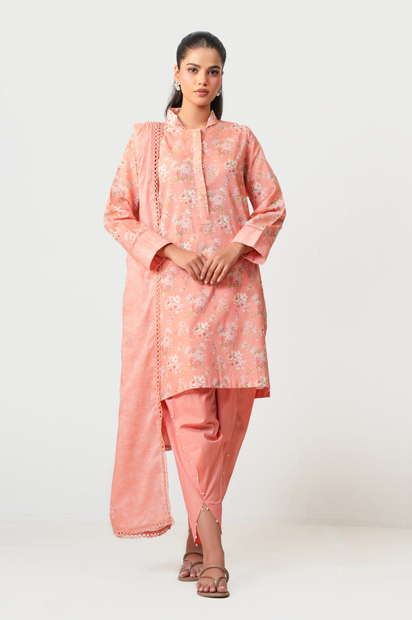 Unstitched 3 Piece Digital Printed Lawn Suit