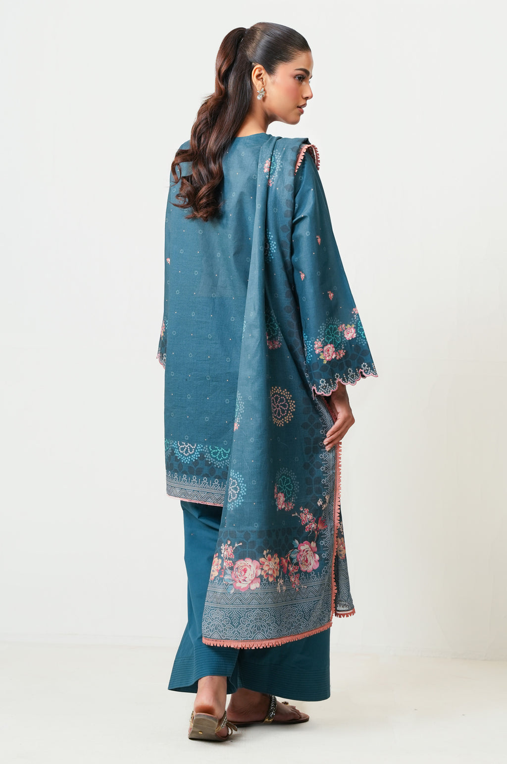 Unstitched 3 Piece Digital Printed Lawn Suit