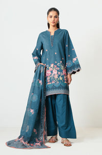 Unstitched 3 Piece Digital Printed Lawn Suit