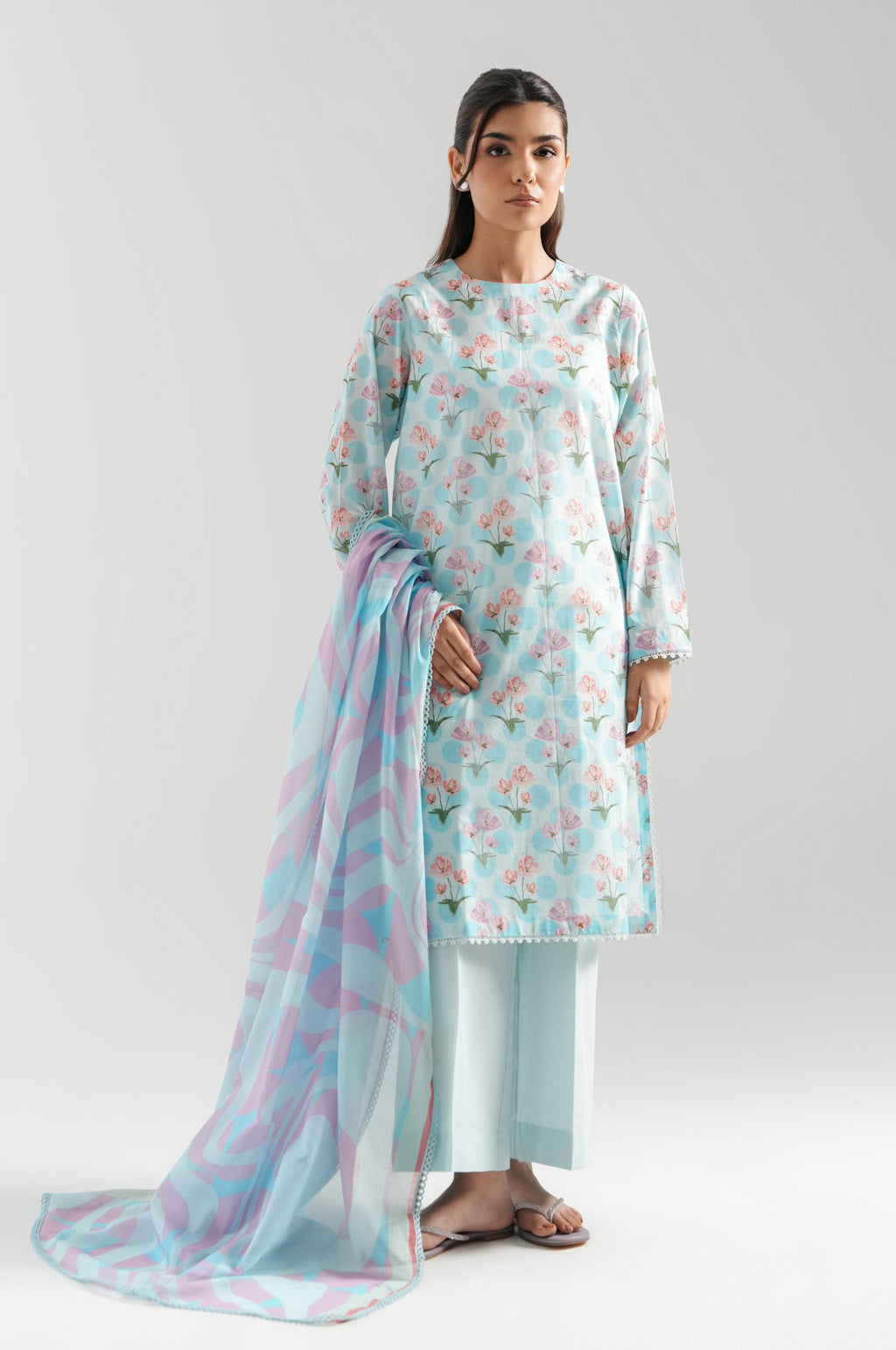 UNSTITCHED PRINTED SUIT