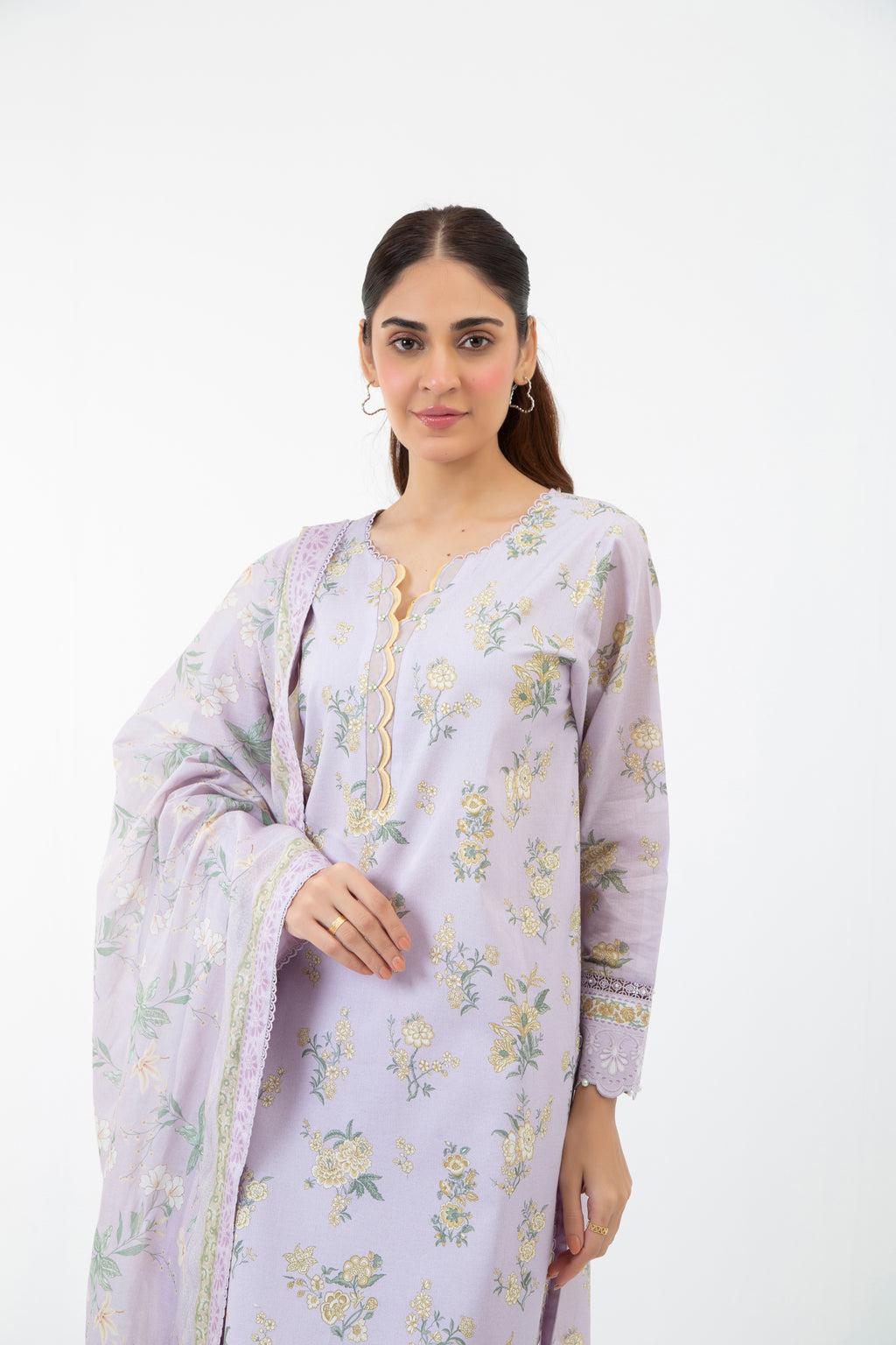 PRINTED CAMBRIC UNSTITCHED 3 PIECE SUIT