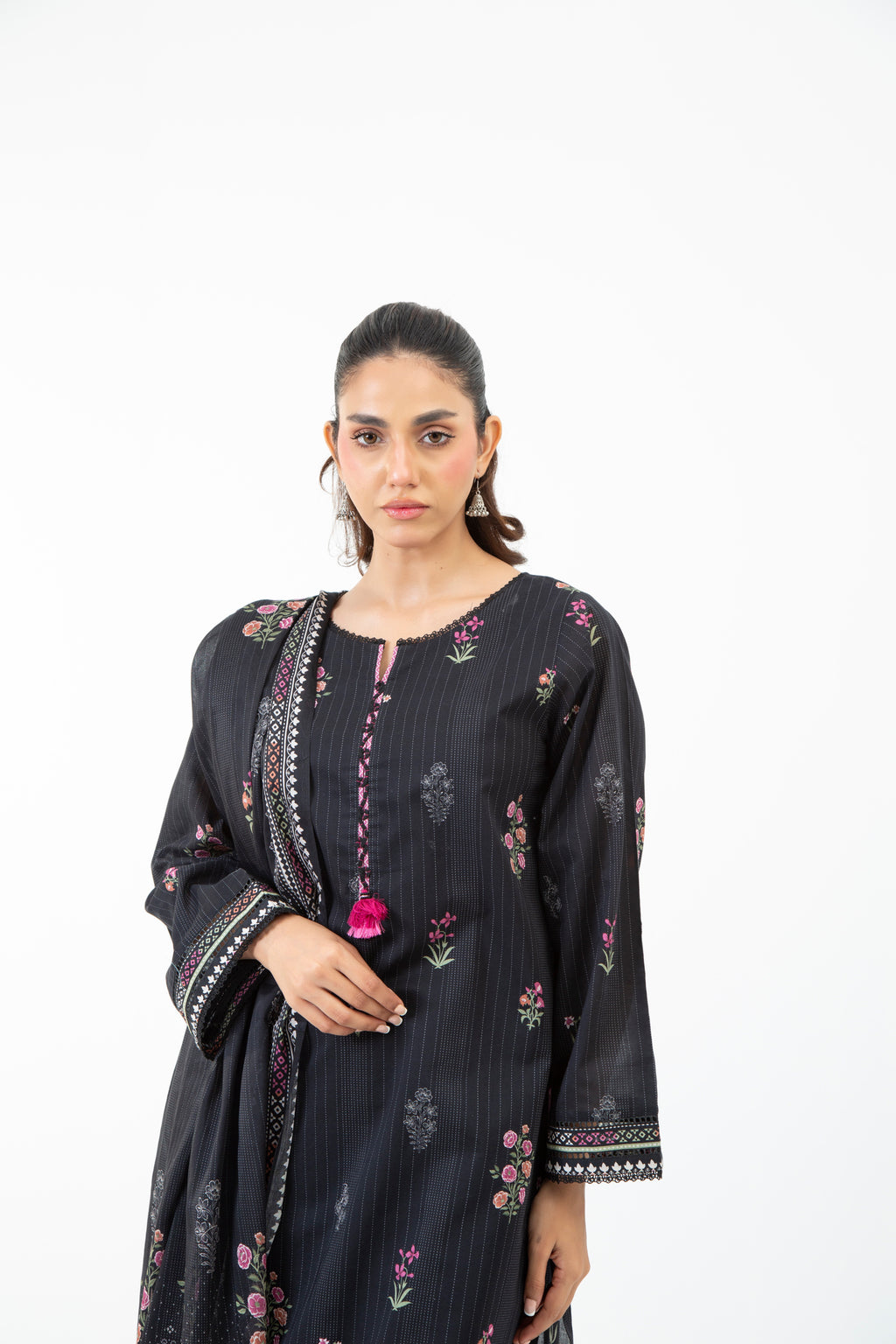 PRINTED CAMBRIC UNSTITCHED 3 PIECE SUIT