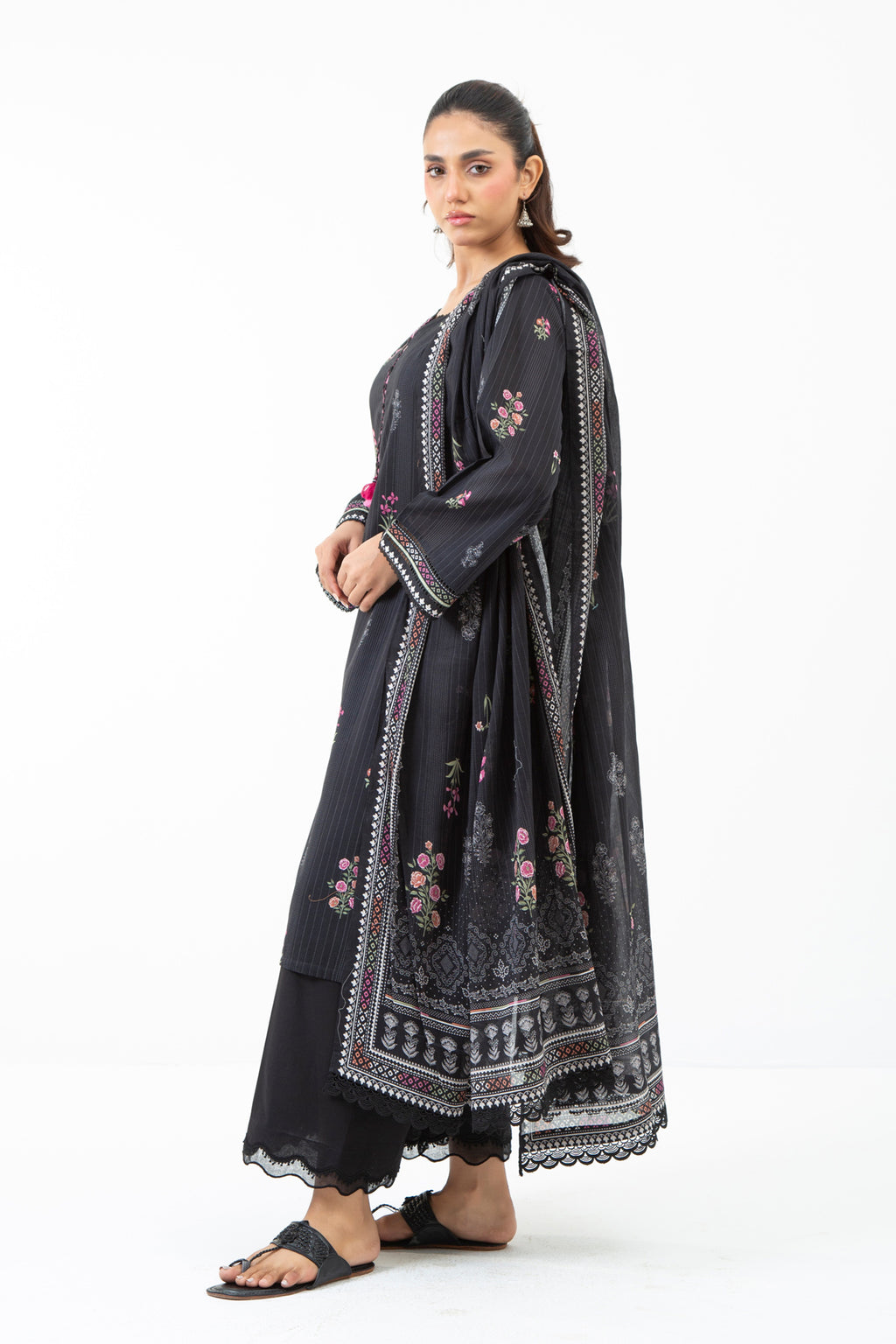 PRINTED CAMBRIC UNSTITCHED 3 PIECE SUIT