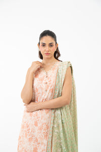 PRINTED CAMBRIC UNSTITCHED 3 PIECE SUIT