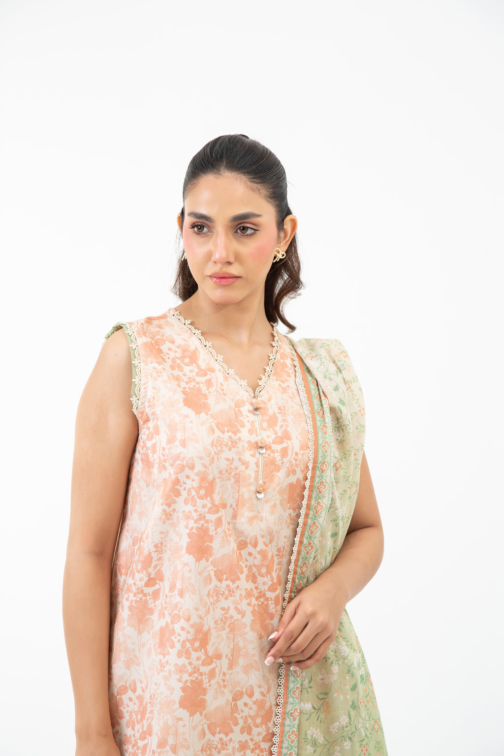 PRINTED CAMBRIC UNSTITCHED 3 PIECE SUIT