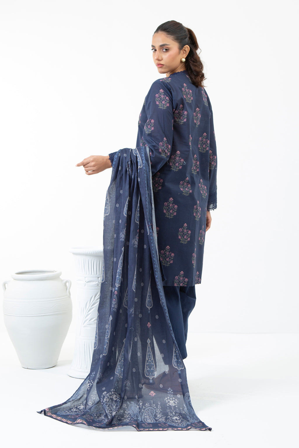 PRINTED CAMBRIC UNSTITCHED 3 PIECE SUIT