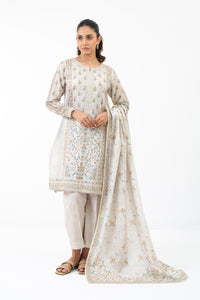 EMBROIDERED LAWN UNSTITCHED 3 PIECE SUIT