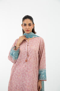 PRINTED LAWN UNSTITCHED 3 PIECE SUIT