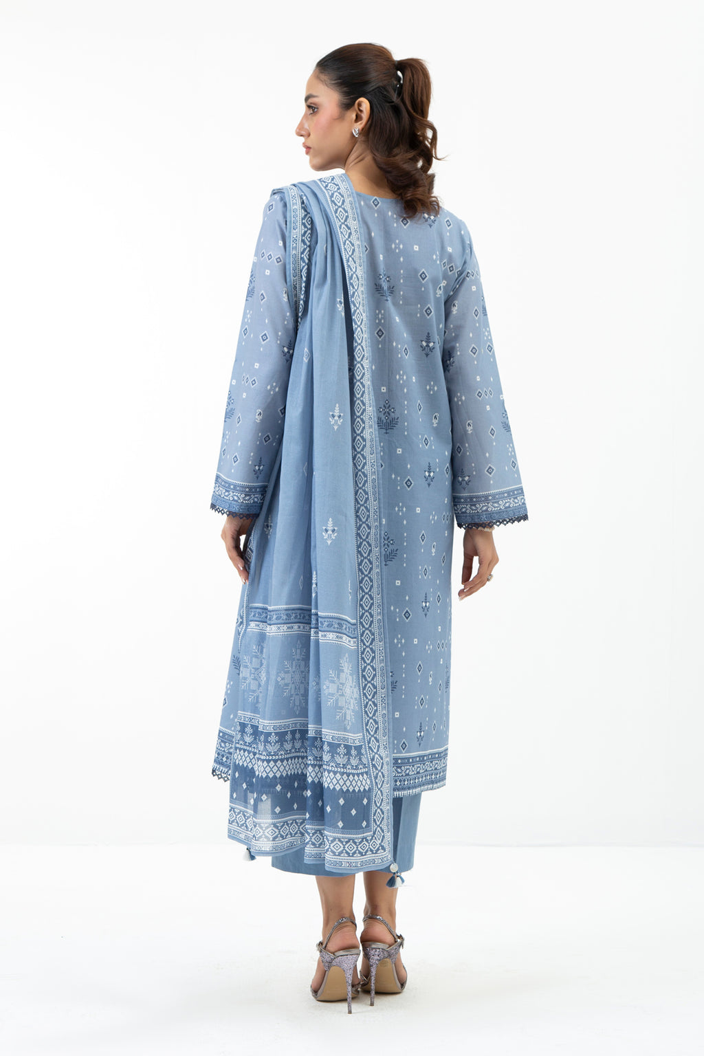 PRINTED LAWN UNSTITCHED 3 PIECE SUIT