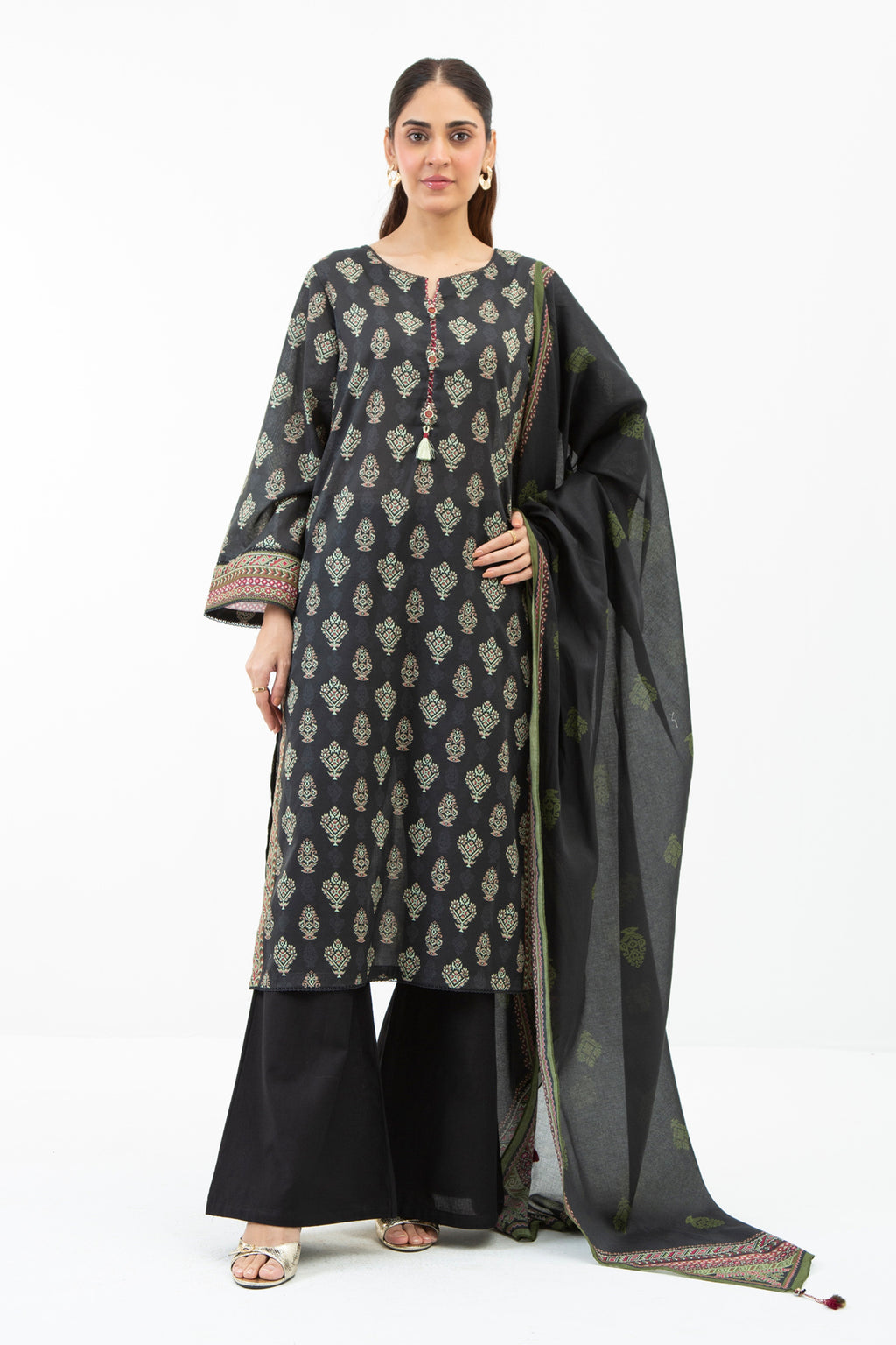 PRINTED LAWN UNSTITCHED 3 PIECE SUIT