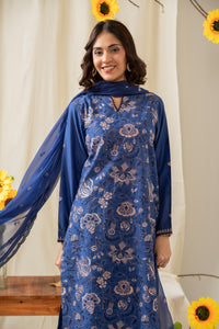 EMBROIDERED CAMBRIC UNSTITCHED 3 PIECE SUIT (FACTORY E-OUTLET)