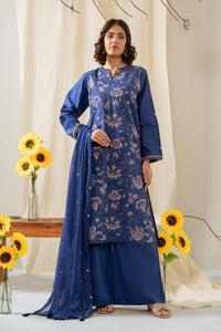 EMBROIDERED CAMBRIC UNSTITCHED 3 PIECE SUIT (FACTORY E-OUTLET)