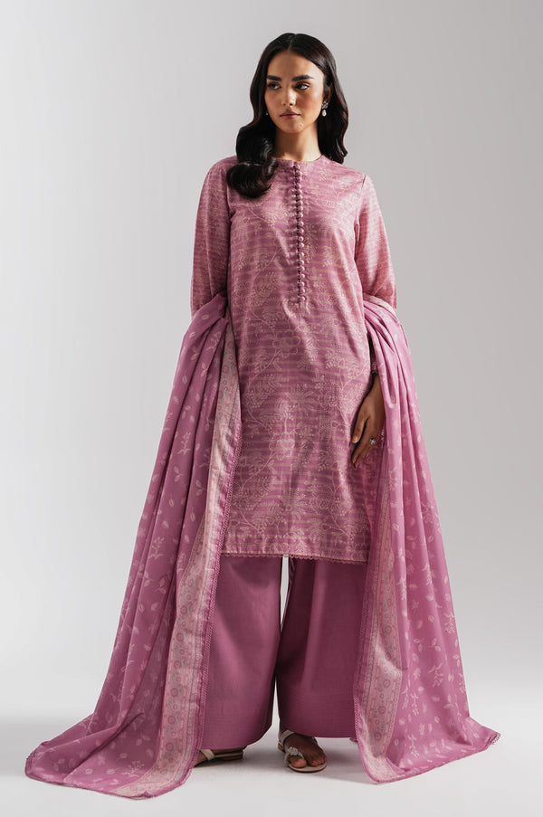 Unstitched 3 Piece Digital Printed Lawn Suit