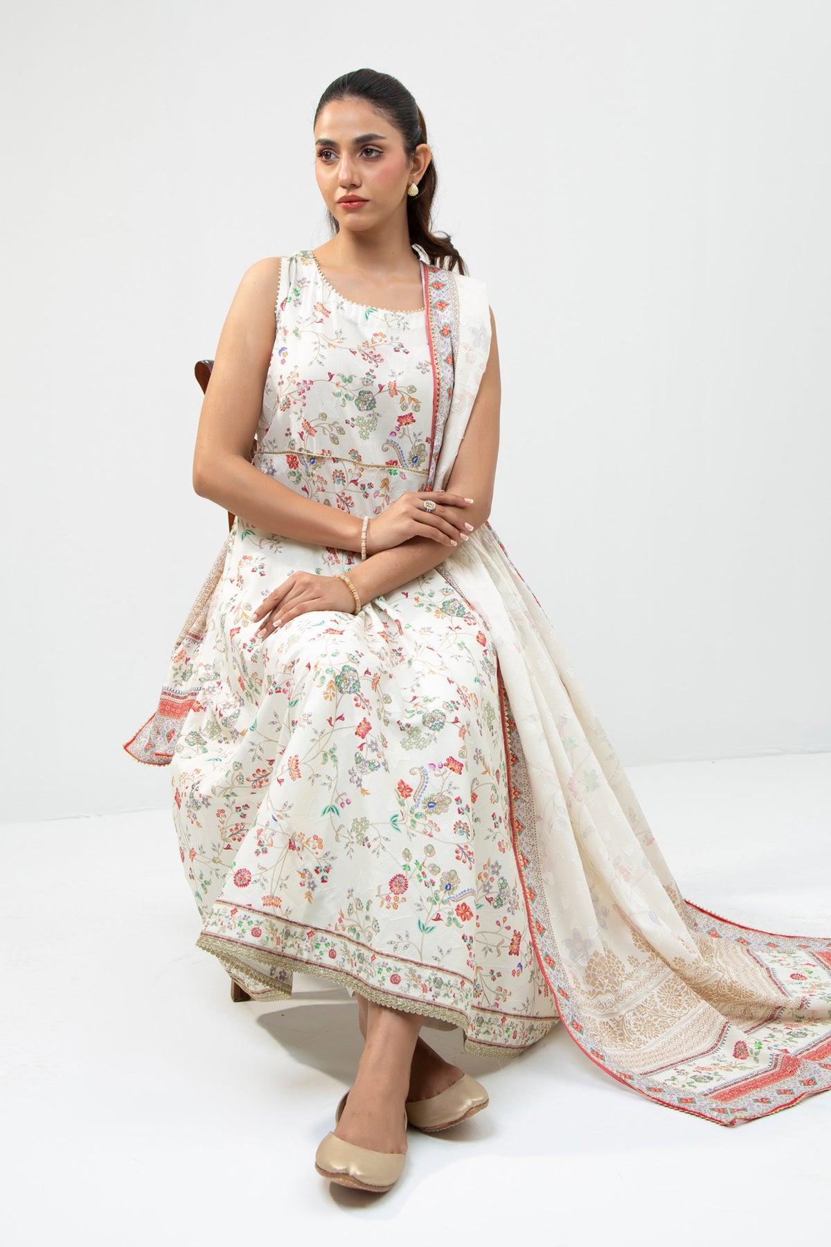 JACQUARD UNSTITCHED 3 PIECE SUIT