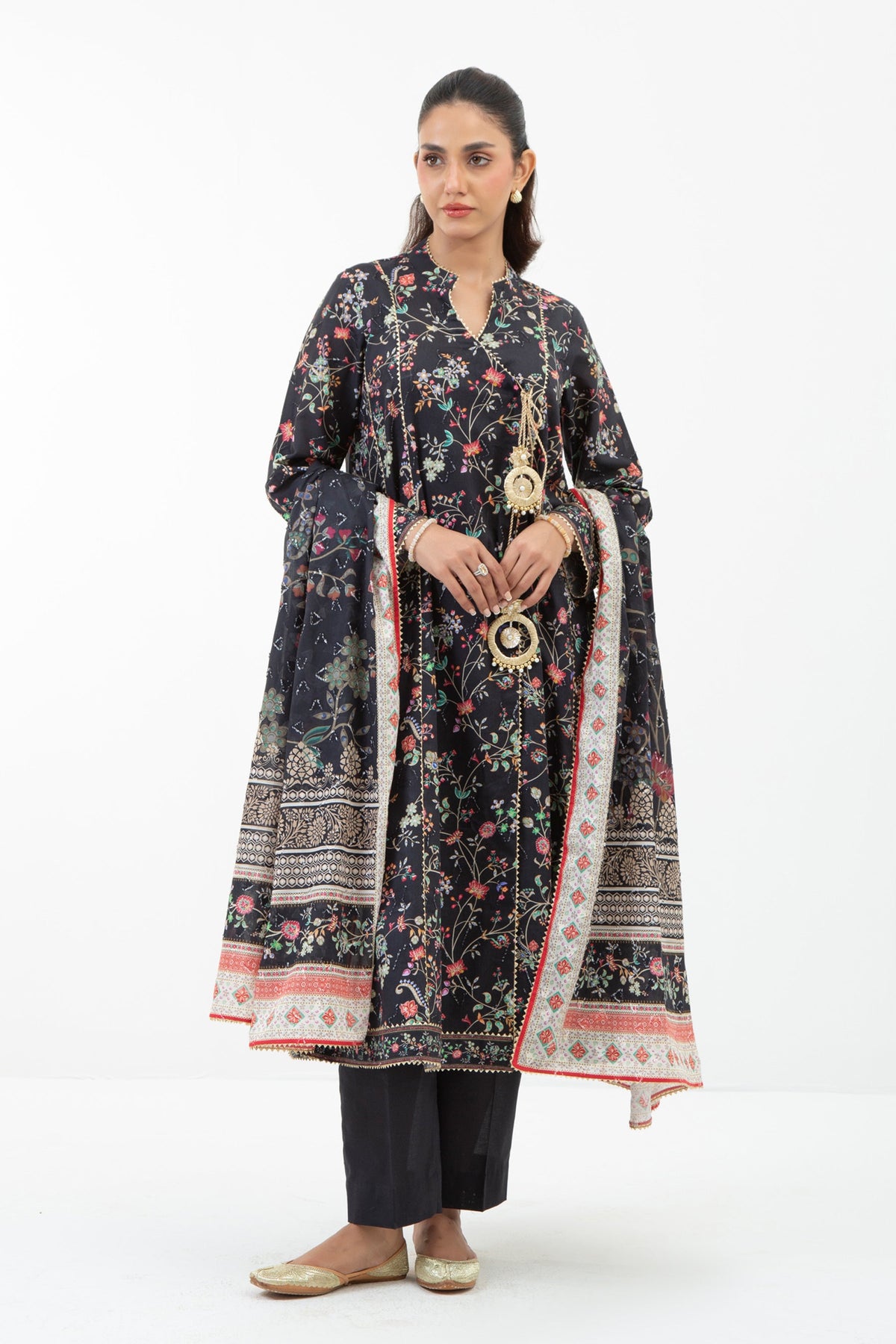 JACQUARD UNSTITCHED 3 PIECE SUIT