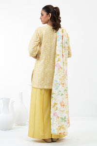 PRINTED JACQUARD UNSTITCHED 3 PIECE SUIT