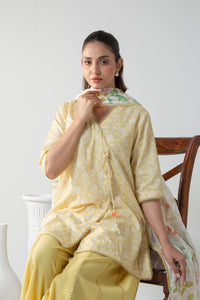 PRINTED JACQUARD UNSTITCHED 3 PIECE SUIT