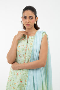 PRINTED JACQUARD UNSTITCHED 3 PIECE SUIT