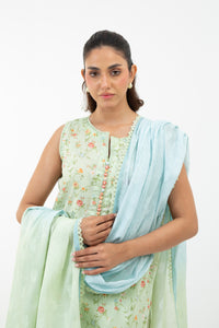 PRINTED JACQUARD UNSTITCHED 3 PIECE SUIT