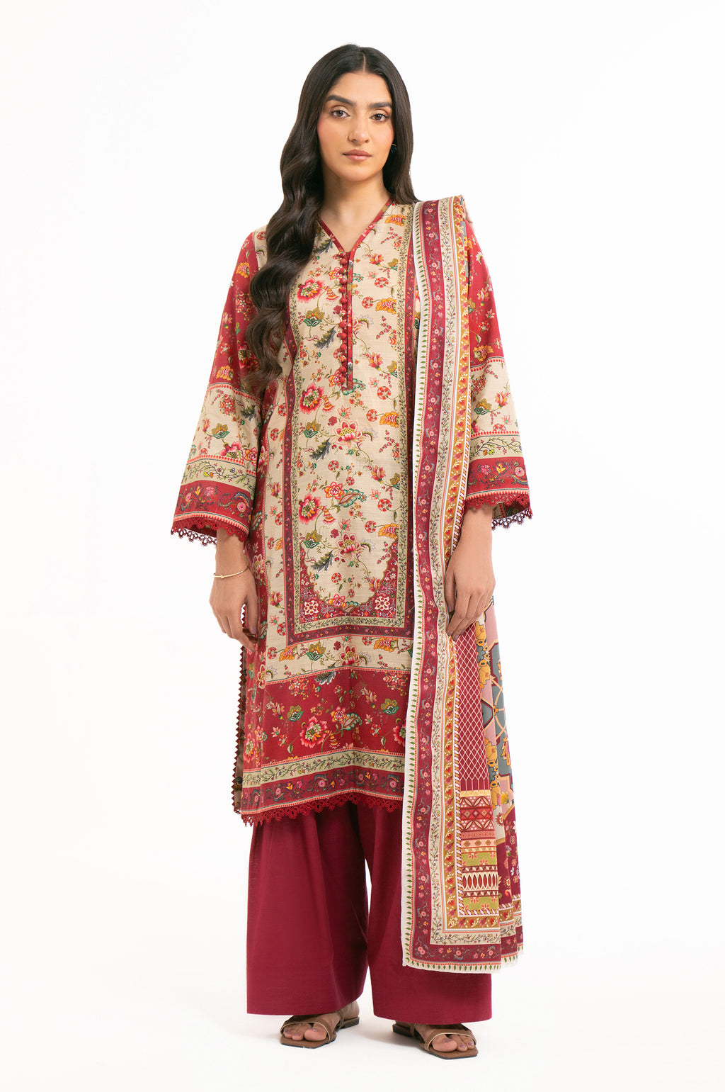 UNSTITCHED DIGITAL PRINTED SUIT