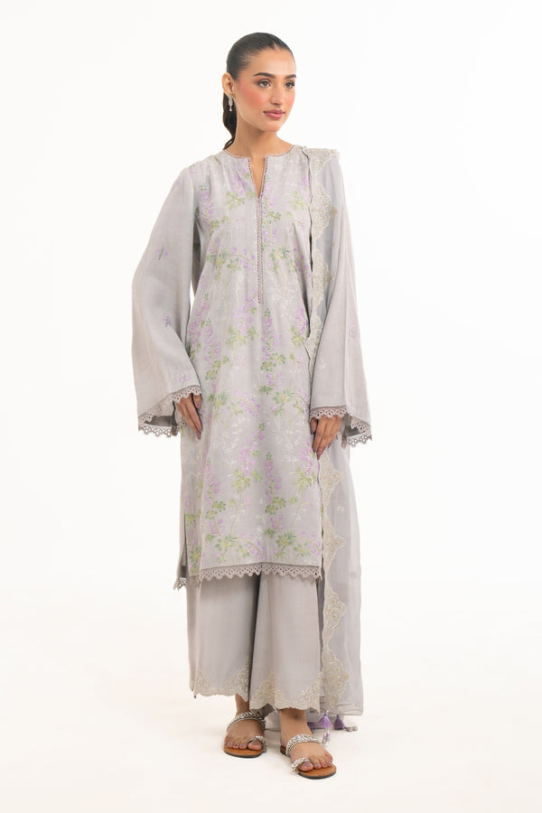 UNSTITCHED EMBROIDERED SUIT