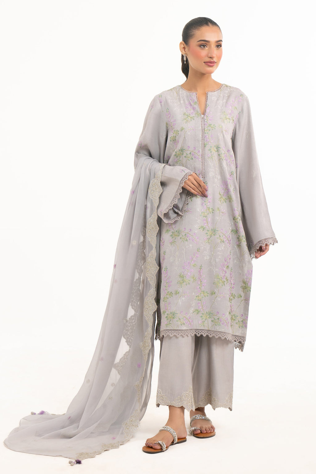 UNSTITCHED EMBROIDERED SUIT (FACTORY E-OUTLET)