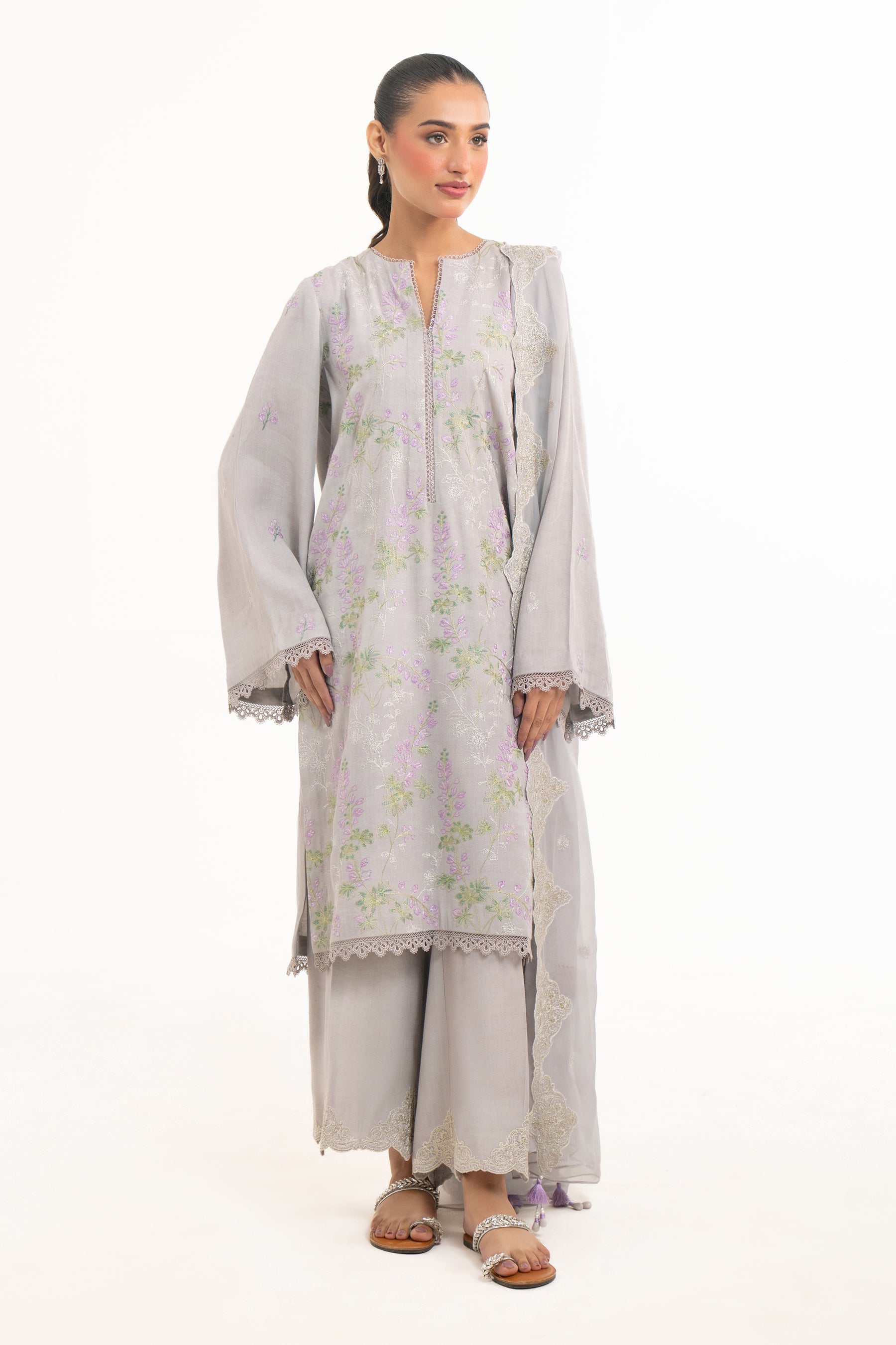 UNSTITCHED EMBROIDERED SUIT (FACTORY E-OUTLET)