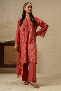 UNSTITCHED DYED EMBROIDERED SUIT