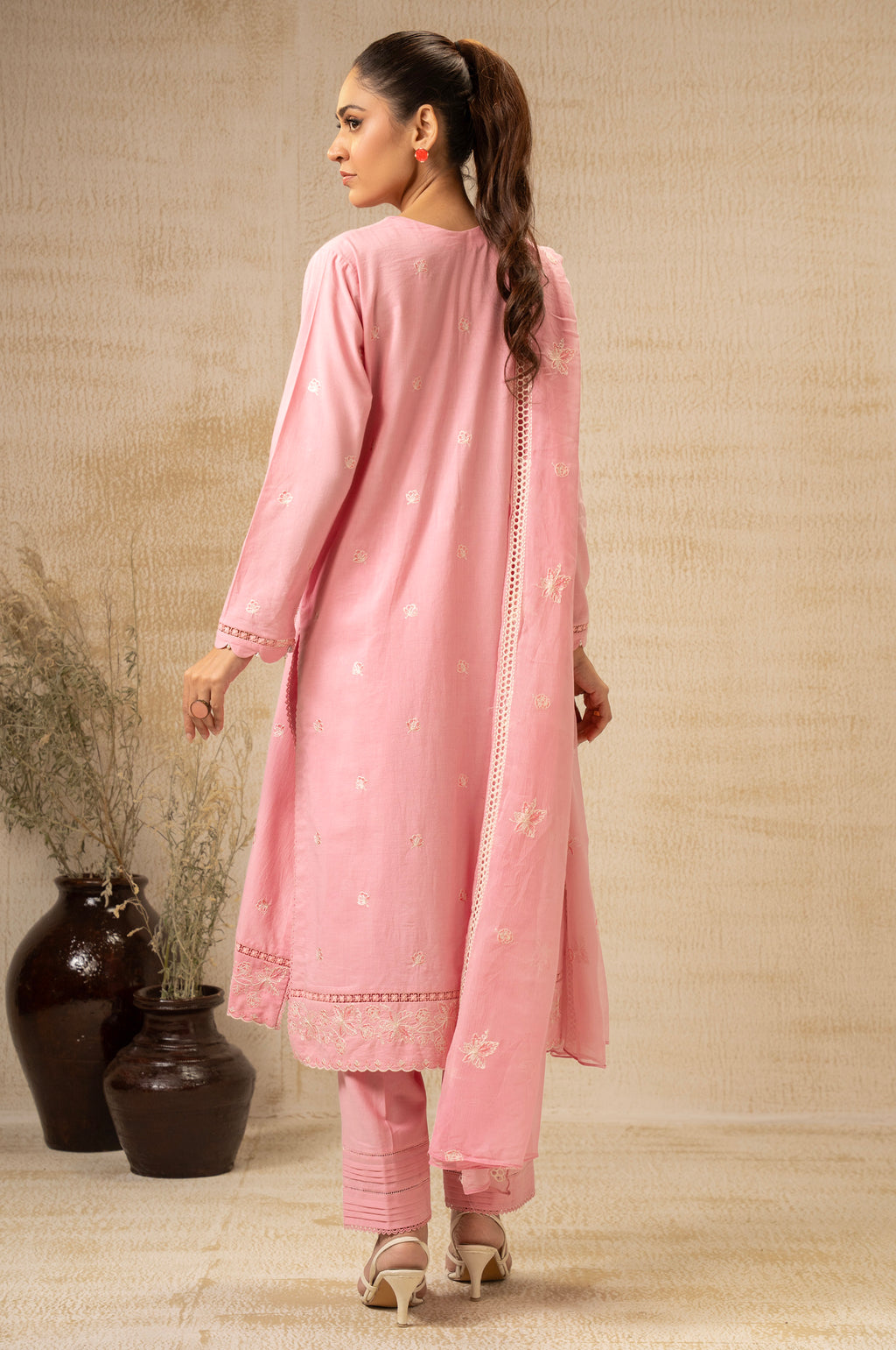 UNSTITCHED EMBROIDERED SUIT