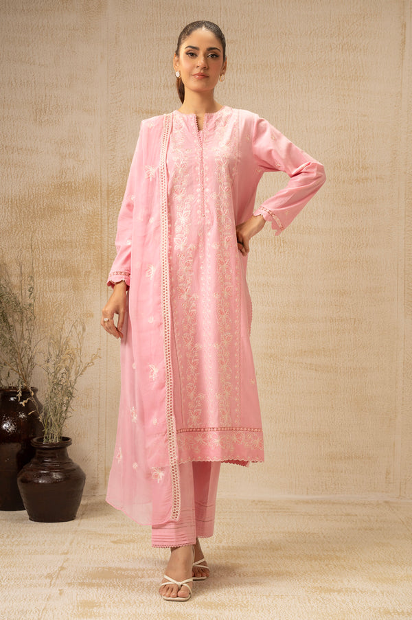 UNSTITCHED EMBROIDERED SUIT