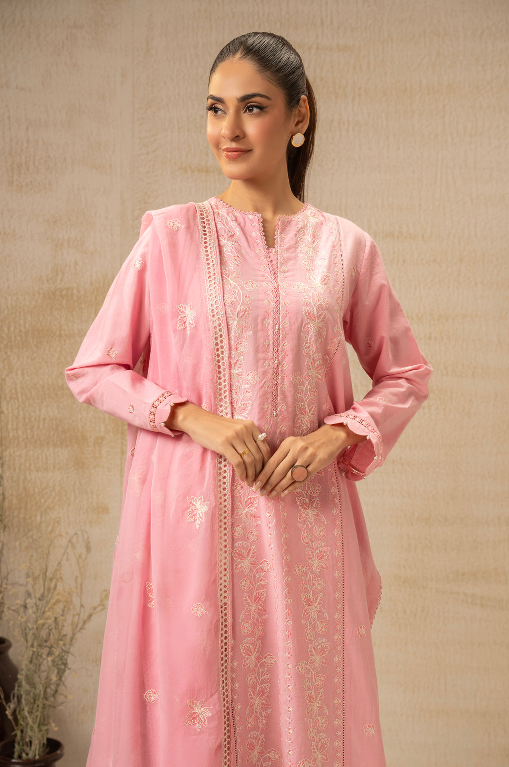 UNSTITCHED EMBROIDERED SUIT