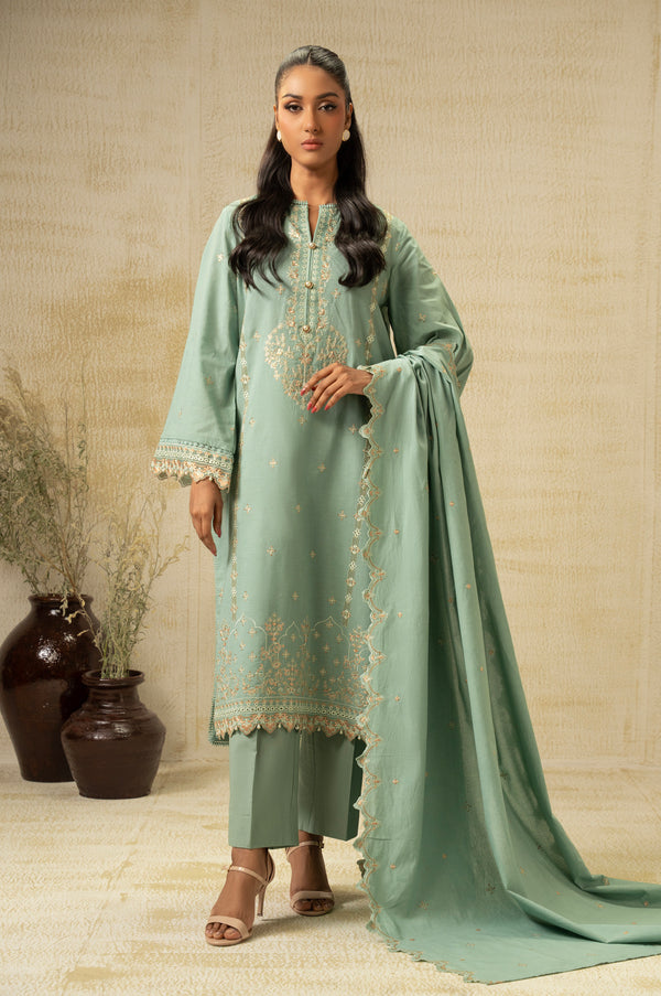 UNSTITCHED EMBROIDERED SUIT