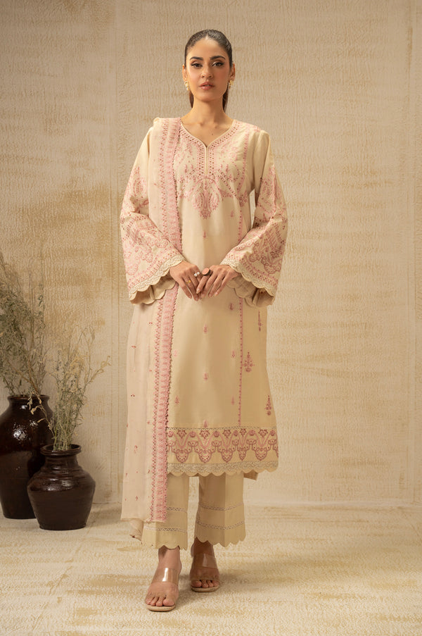 UNSTITCHED DYED EMBROIDERED SUIT