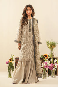 PRINTED LAWN UNSTITCHED 3 PIECE SUIT