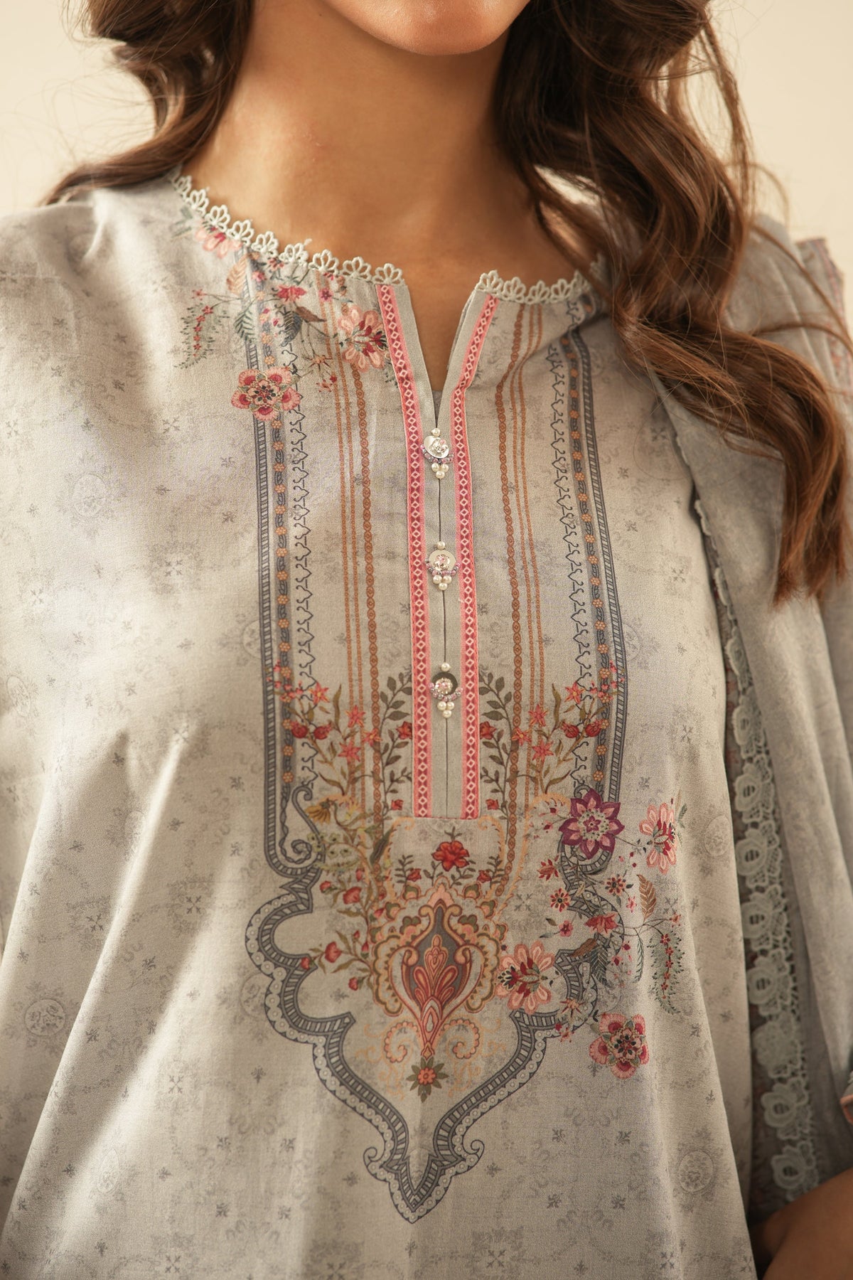 PRINTED LAWN UNSTITCHED 3 PIECE SUIT