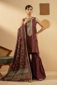EMBROIDERED LAWN UNSTITCHED 3 PIECE SUIT