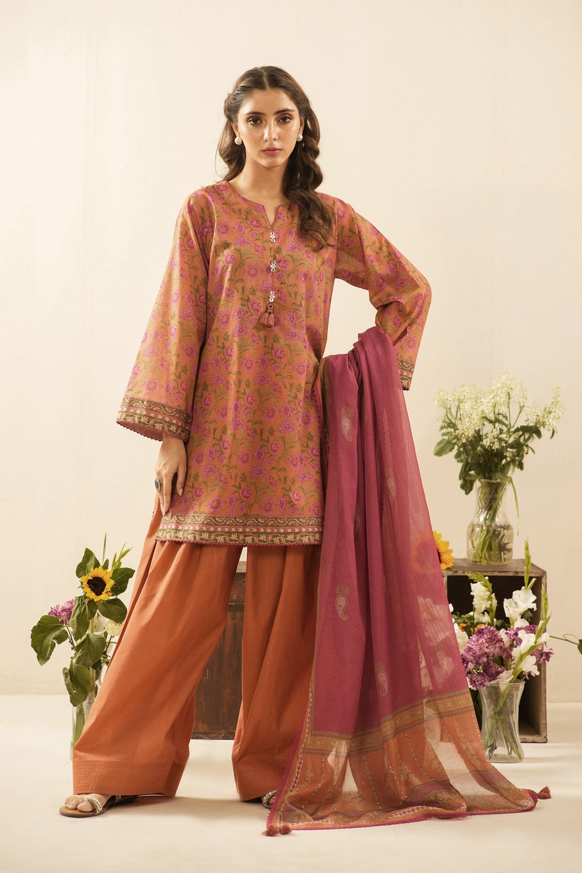 UNSTITCHED 3 PIECE SUIT