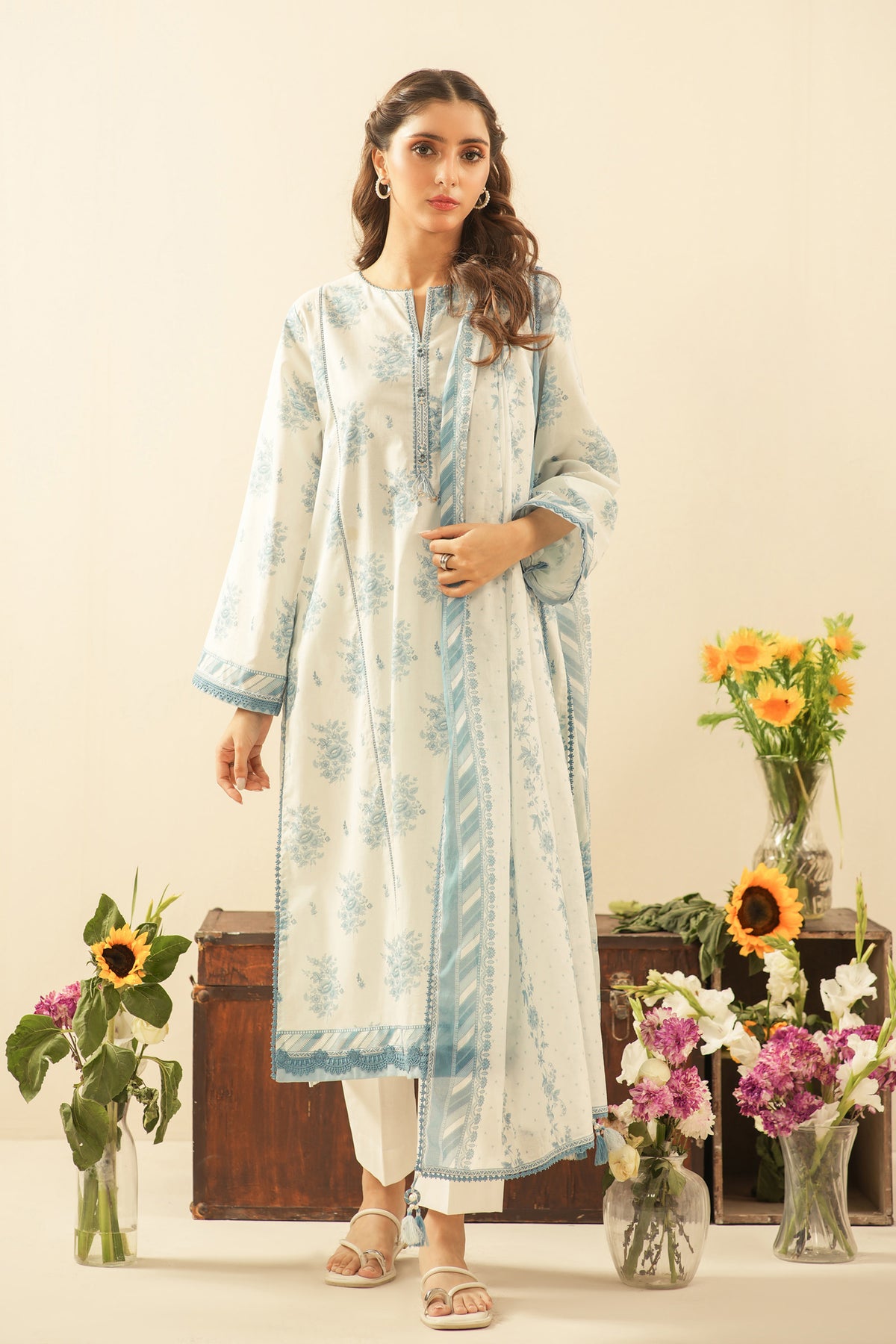 UNSTITCHED 3 PIECE SUIT