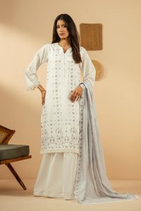 EMBROIDERED CHIKANKARI UNSTITCHED 3 PIECE SUIT