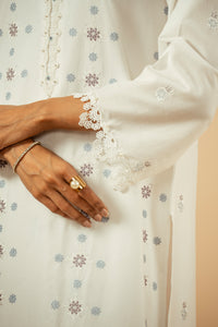 EMBROIDERED CHIKANKARI UNSTITCHED 3 PIECE SUIT