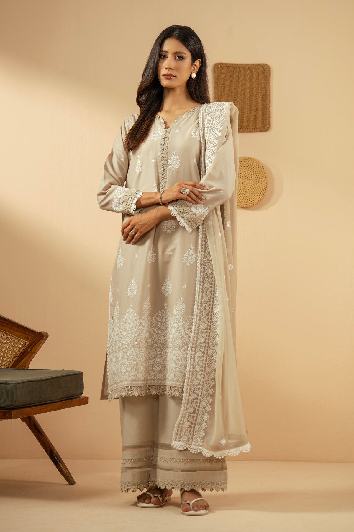 UNSTITCHED 3 PIECE SUIT