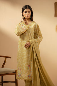 EMBROIDERED CAMBRIC UNSTITCHED 3 PIECE SUIT
