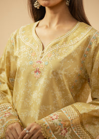 EMBROIDERED CAMBRIC UNSTITCHED 3 PIECE SUIT