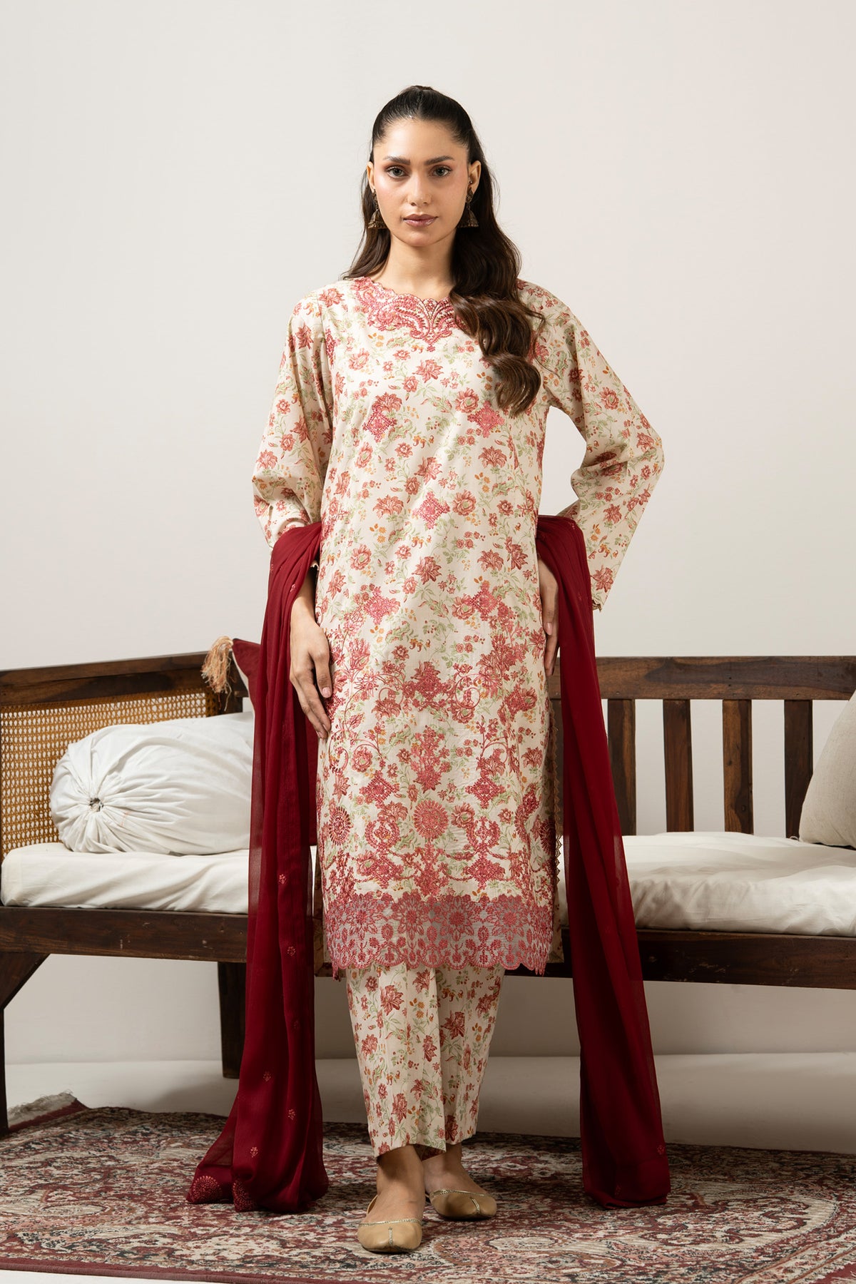UNSTITCHED 3 PIECE SUIT