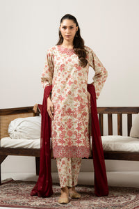 EMBROIDERED CAMBRIC UNSTITCHED 3 PIECE SUIT