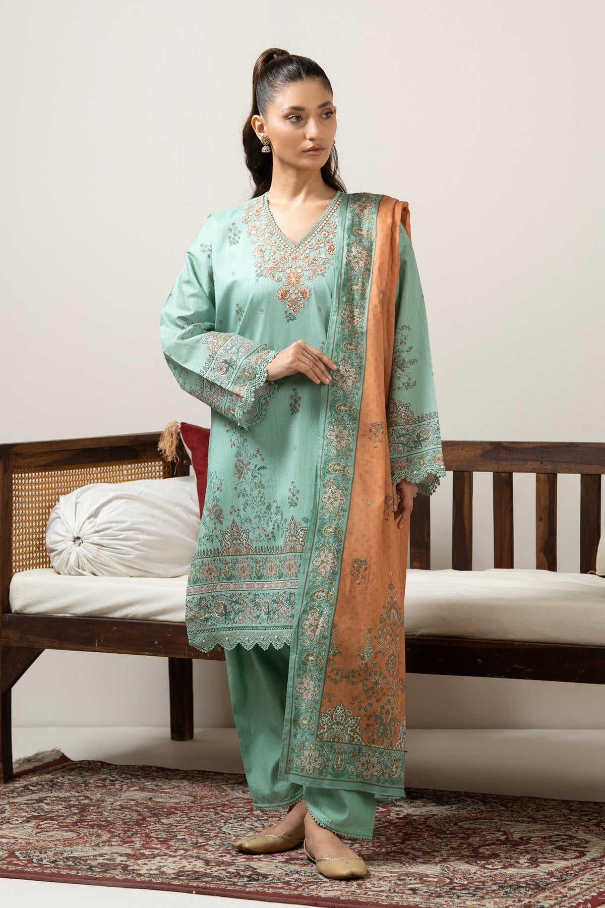 UNSTITCHED 3 PIECE SUIT