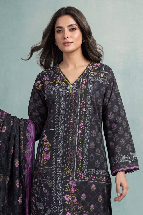 Printed Cambric Unstitched 3-Piece