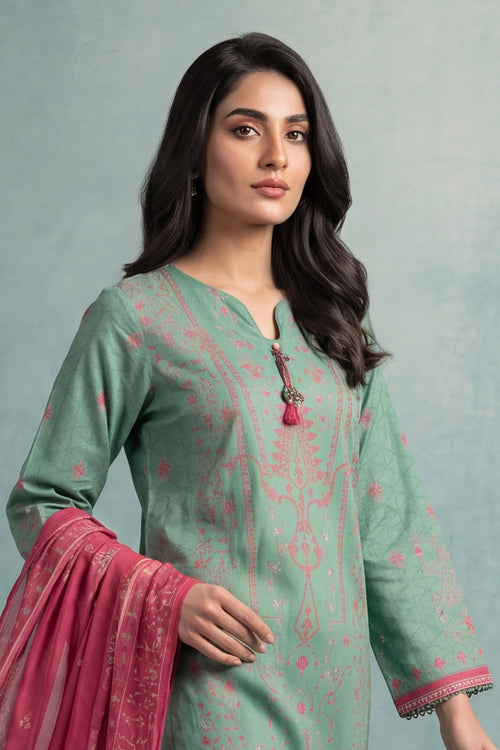 Printed Cambric Unstitched 3-Piece