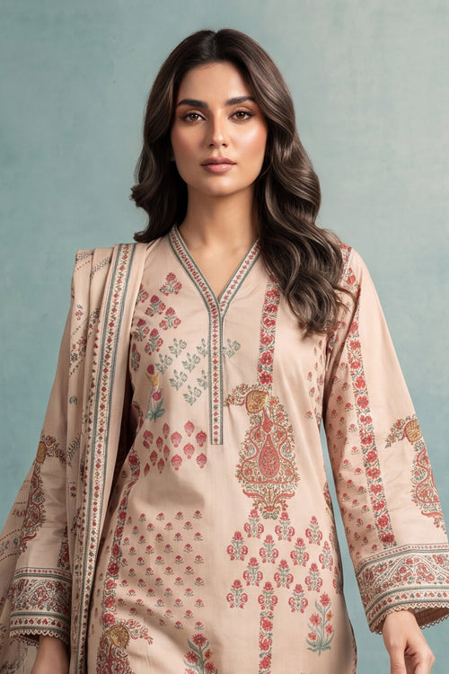 Printed Cambric Unstitched 3-Piece