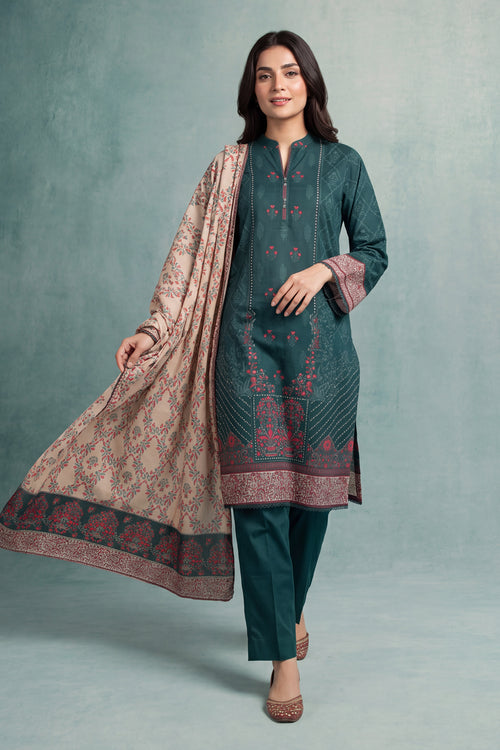 Printed Cambric Unstitched 3-Piece